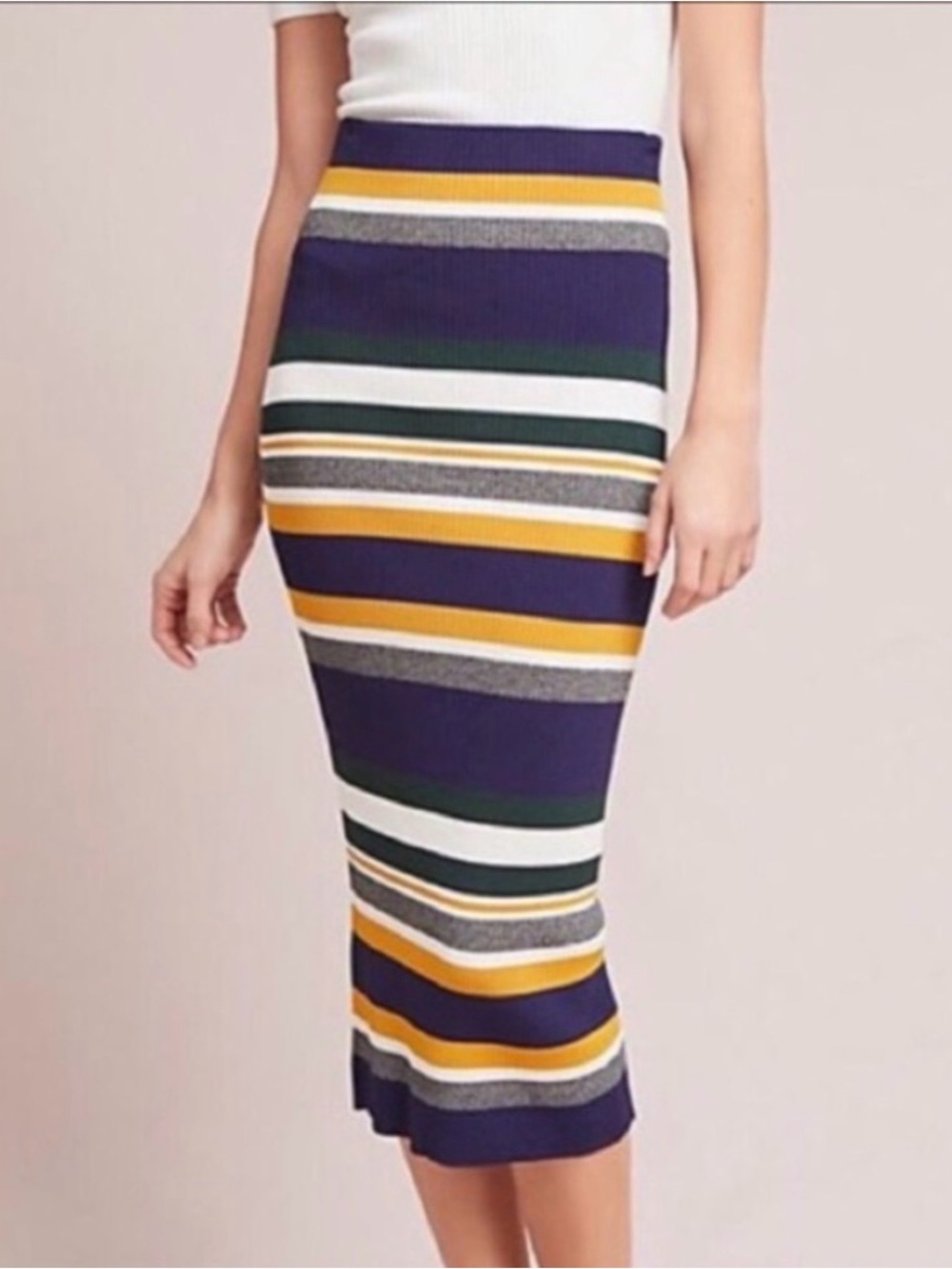 Anthropologie Callahan Ribbed Knit Maxi Dress
